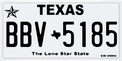 TX license plate BBV5185