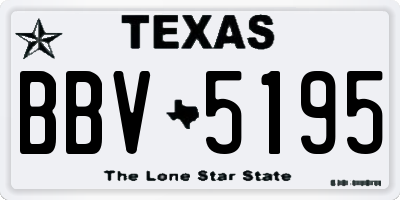 TX license plate BBV5195