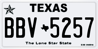 TX license plate BBV5257
