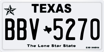TX license plate BBV5270