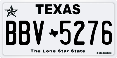 TX license plate BBV5276