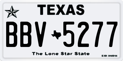TX license plate BBV5277