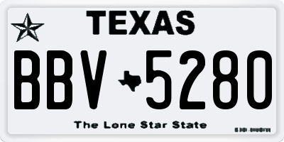 TX license plate BBV5280