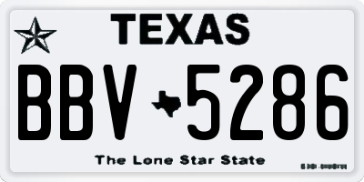 TX license plate BBV5286