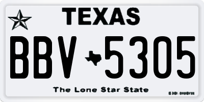 TX license plate BBV5305