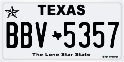 TX license plate BBV5357
