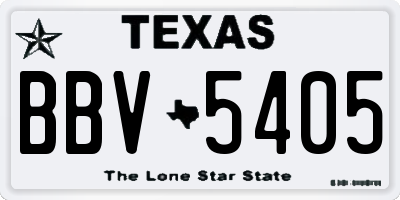 TX license plate BBV5405