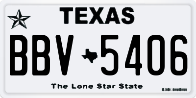 TX license plate BBV5406