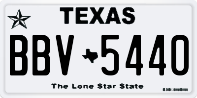 TX license plate BBV5440