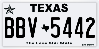 TX license plate BBV5442