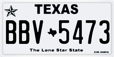 TX license plate BBV5473