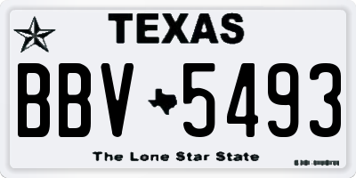 TX license plate BBV5493