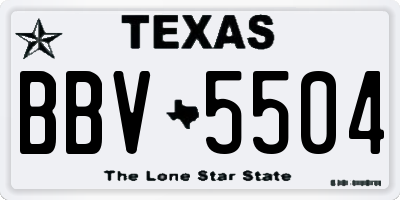 TX license plate BBV5504