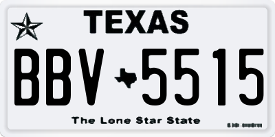 TX license plate BBV5515