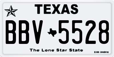 TX license plate BBV5528