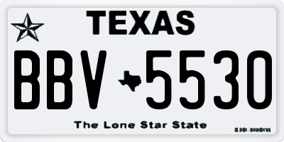 TX license plate BBV5530