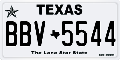 TX license plate BBV5544