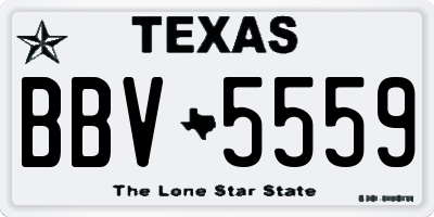 TX license plate BBV5559