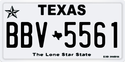 TX license plate BBV5561
