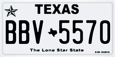 TX license plate BBV5570