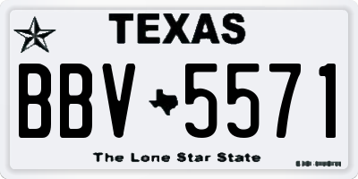 TX license plate BBV5571