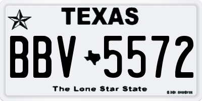 TX license plate BBV5572