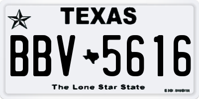 TX license plate BBV5616