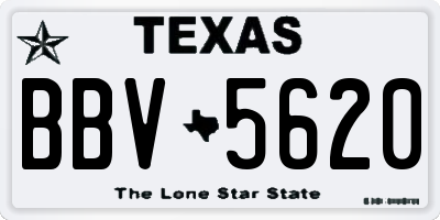 TX license plate BBV5620