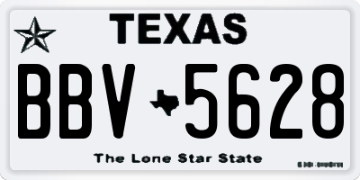 TX license plate BBV5628