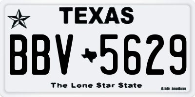 TX license plate BBV5629