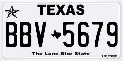 TX license plate BBV5679