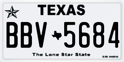 TX license plate BBV5684