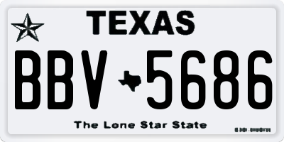 TX license plate BBV5686