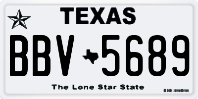TX license plate BBV5689