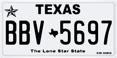 TX license plate BBV5697
