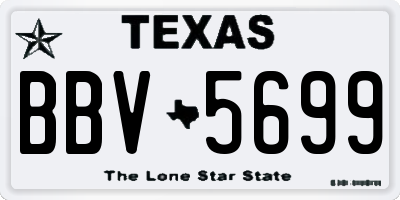 TX license plate BBV5699