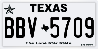 TX license plate BBV5709