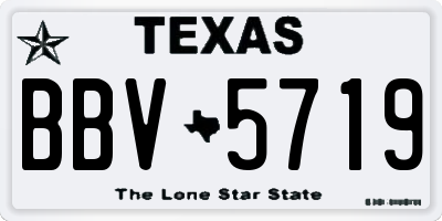 TX license plate BBV5719
