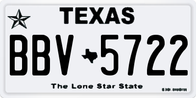 TX license plate BBV5722