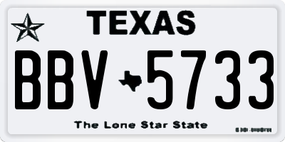 TX license plate BBV5733