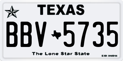 TX license plate BBV5735