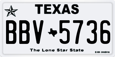TX license plate BBV5736