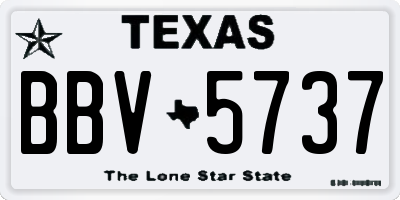 TX license plate BBV5737