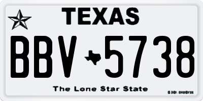 TX license plate BBV5738