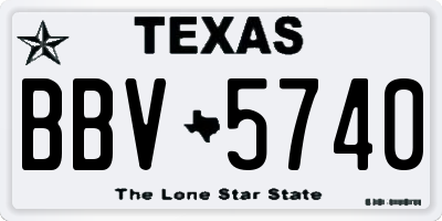 TX license plate BBV5740