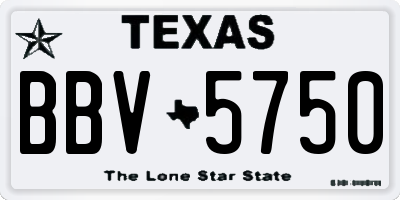 TX license plate BBV5750