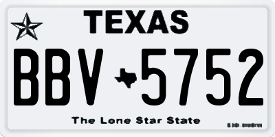 TX license plate BBV5752