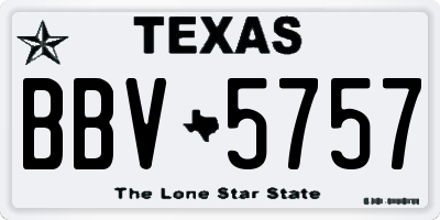 TX license plate BBV5757