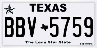 TX license plate BBV5759