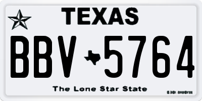 TX license plate BBV5764